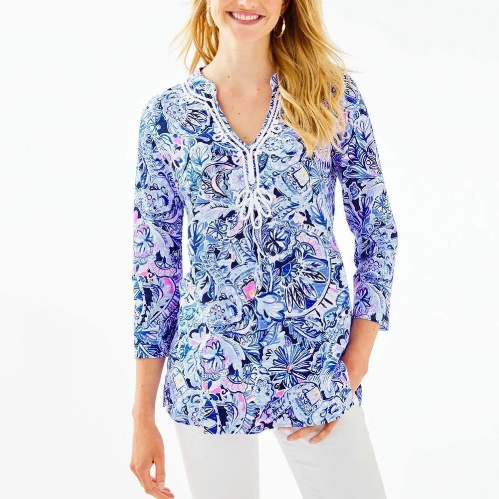 Lilly Pulitzer Kaia Knit Tunic Top Small - Picture 2 of 7